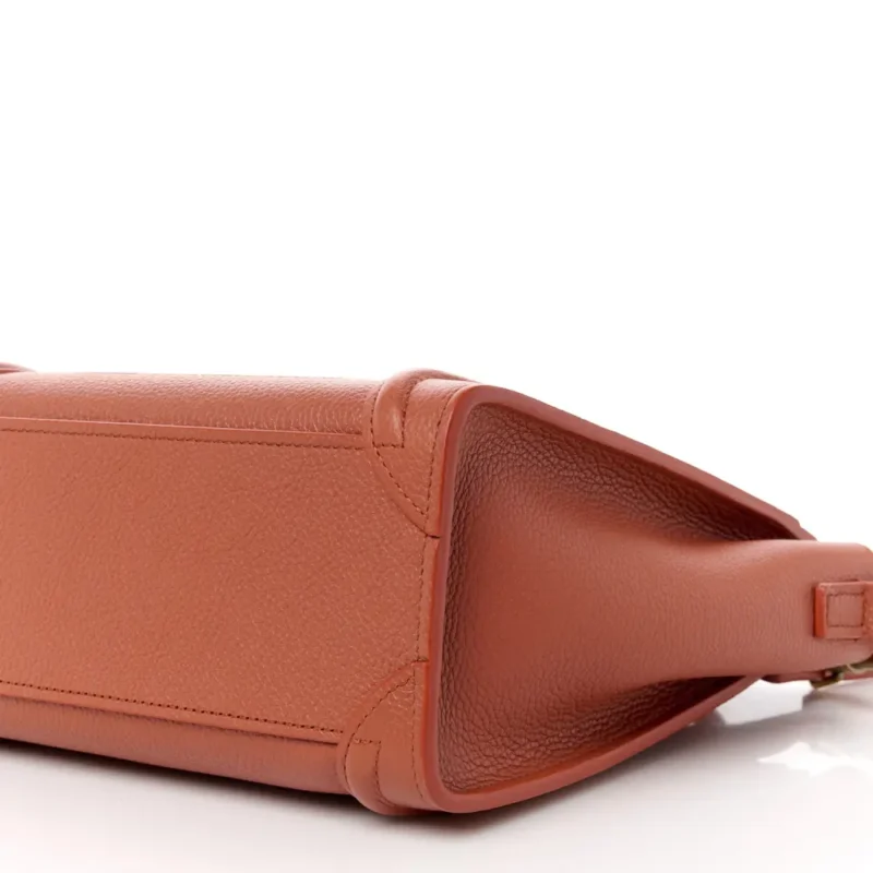 CELINE NANO LUGGAGE BAG LYCHEE DRUMMED CALFSKIN LEATHER - Image 5