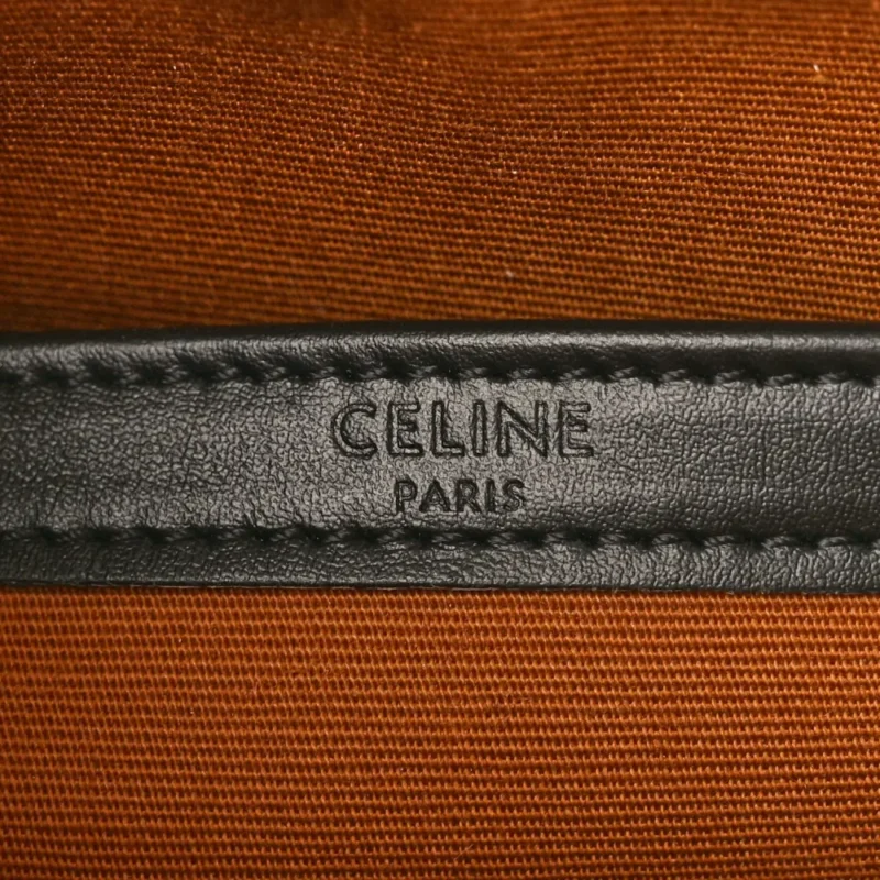 CELINE MEDIUM MESSENGER BAG BLACK TRIOMPHE CANVAS GOLD HARDWARE - Image 2