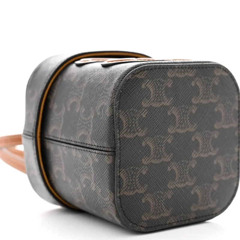 CELINE SMALL CUIR TRIOMPHE BOX TAN TRIOMPHE CANVAS & CALFSKIN LEATHER - Image 3