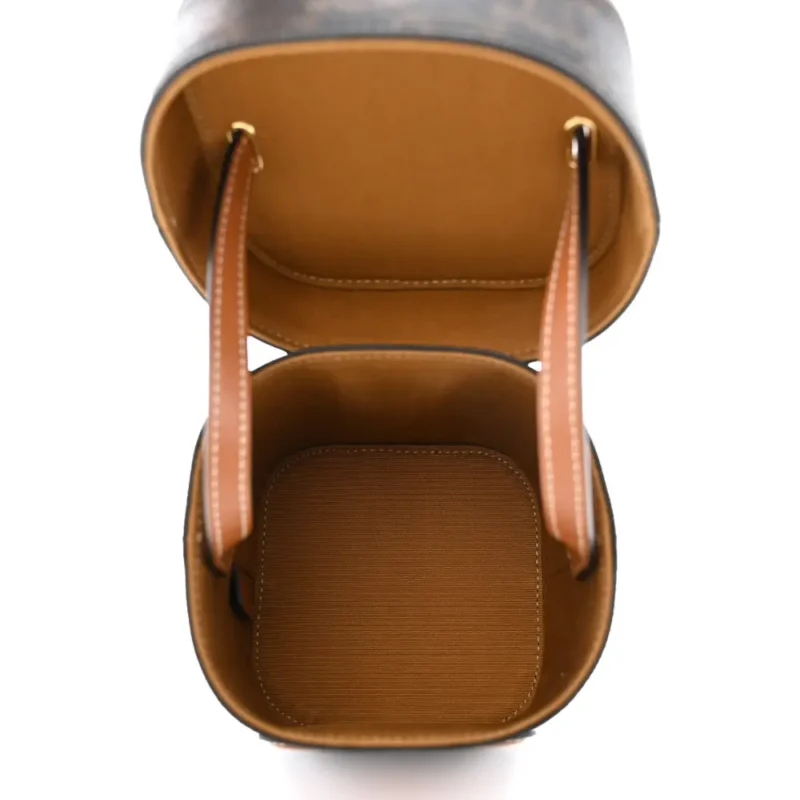 CELINE SMALL CUIR TRIOMPHE BOX TAN TRIOMPHE CANVAS & CALFSKIN LEATHER - Image 6