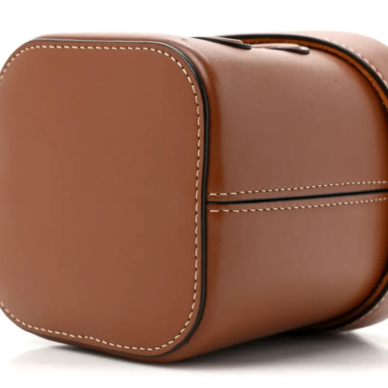 CELINE SMALL CUIR TRIOMPHE BOX TAN SMOOTH CALFSKIN LEATHER GOLD HARDWARE - Image 3