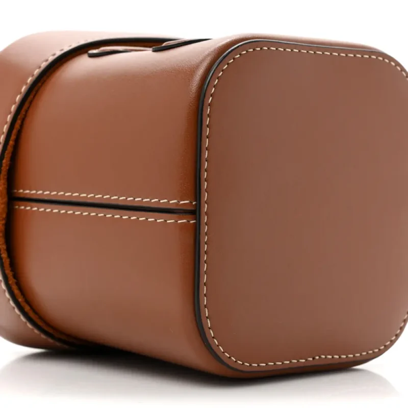 CELINE SMALL CUIR TRIOMPHE BOX TAN SMOOTH CALFSKIN LEATHER GOLD HARDWARE - Image 4