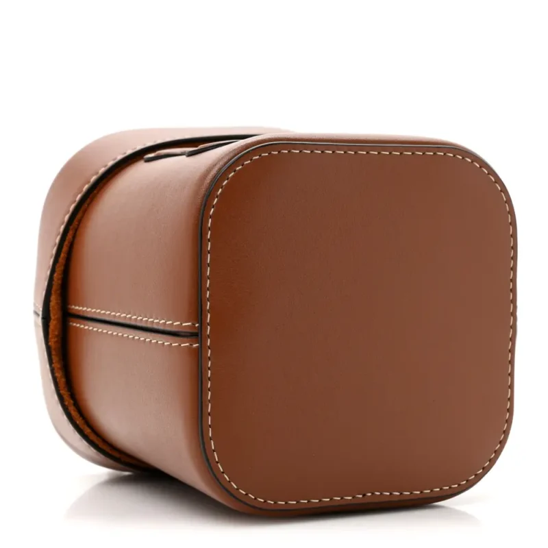 CELINE SMALL CUIR TRIOMPHE BOX TAN SMOOTH CALFSKIN LEATHER GOLD HARDWARE - Image 5