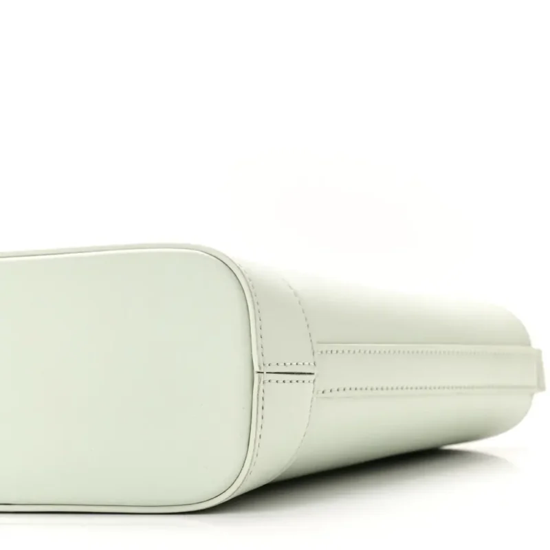 CELINE SMALL CUIR TRIOMPHE BUCKET BAG JADE SMOOTH CALFSKIN LEATHER GOLD HARDWARE - Image 4