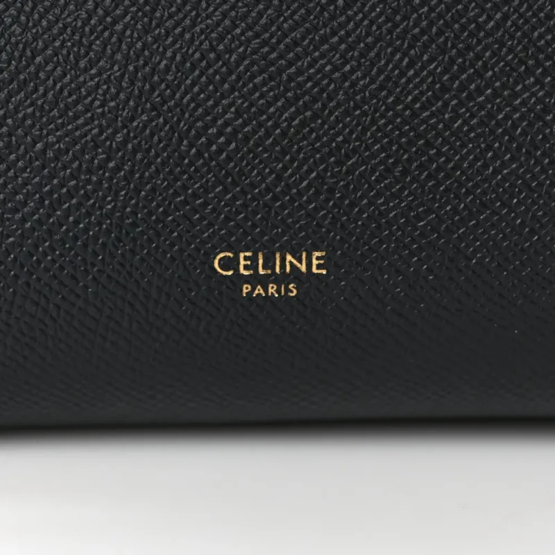 CELINE PICO BELT BAG BLACK GRAINED CALFSKIN LEATHER GOLD HARDWARE - Image 2