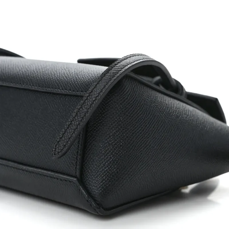 CELINE PICO BELT BAG BLACK GRAINED CALFSKIN LEATHER GOLD HARDWARE - Image 5