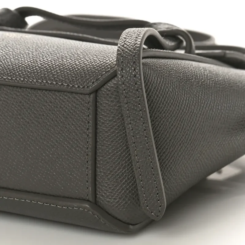 CELINE PICO BELT BAG GREY GRAINED CALFSKIN LEATHER GOLD HARDWARE - Image 5