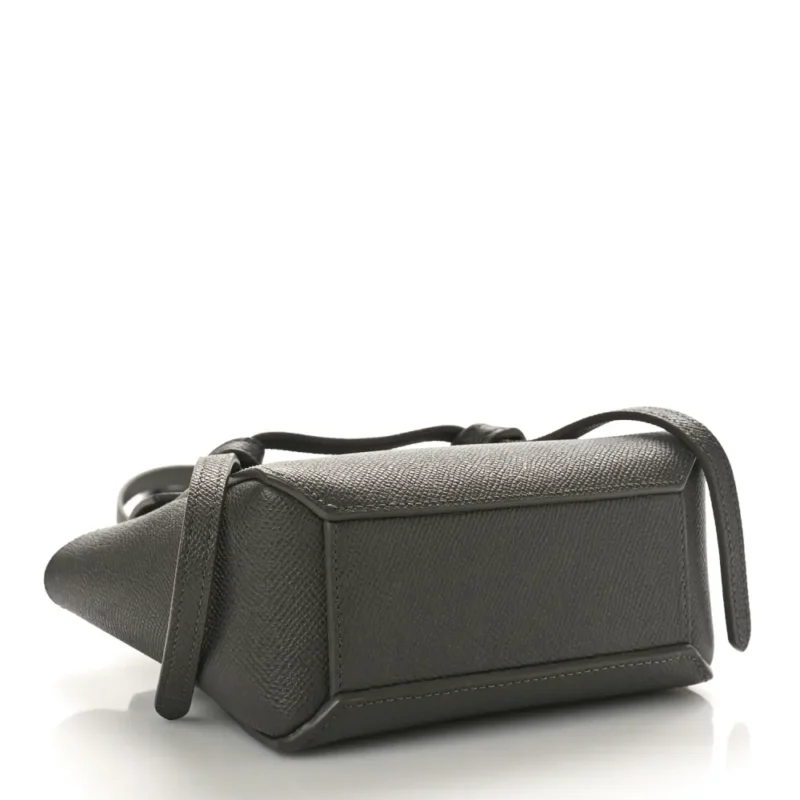 CELINE PICO BELT BAG GREY GRAINED CALFSKIN LEATHER GOLD HARDWARE - Image 6