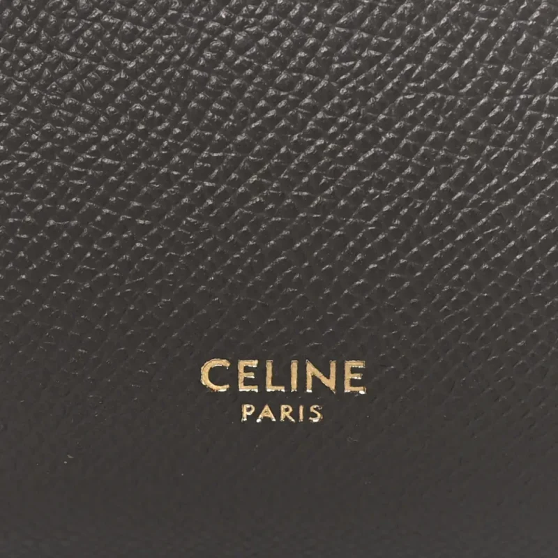 CELINE MICRO BELT BAG GREY GRAINED CALFSKIN LEATHER GOLD HARDWARE - Image 2