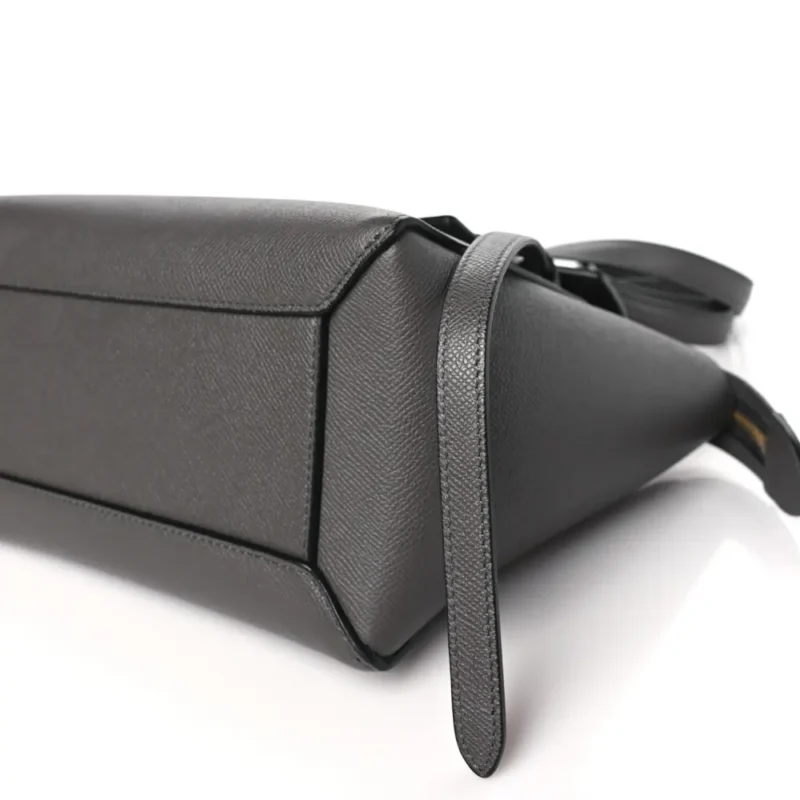CELINE MICRO BELT BAG GREY GRAINED CALFSKIN LEATHER GOLD HARDWARE - Image 5