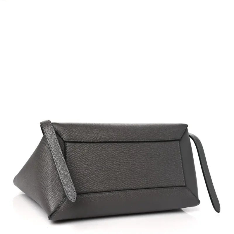 CELINE MICRO BELT BAG GREY GRAINED CALFSKIN LEATHER GOLD HARDWARE - Image 6