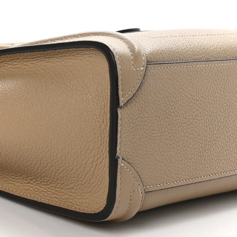 CELINE NANO LUGGAGE BAG DUNE DRUMMED CALFSKIN LEATHER - Image 3
