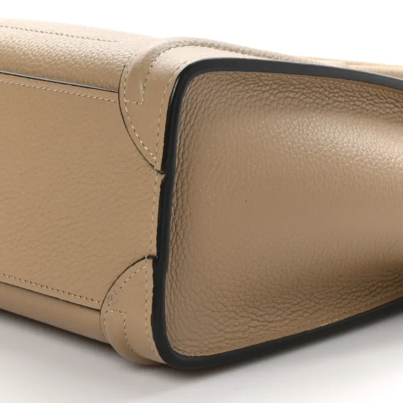 CELINE NANO LUGGAGE BAG DUNE DRUMMED CALFSKIN LEATHER - Image 4
