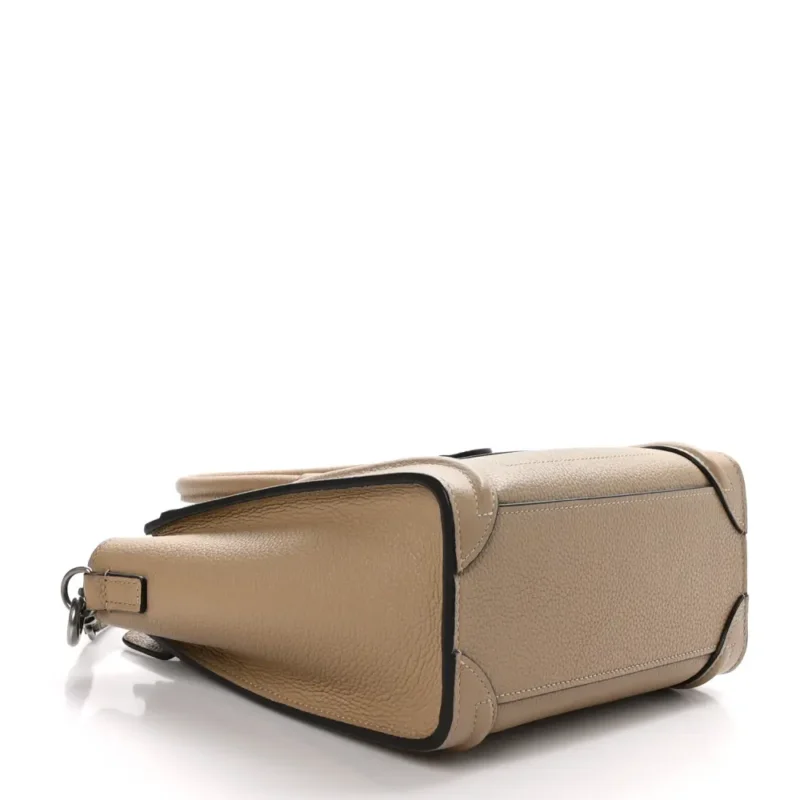 CELINE NANO LUGGAGE BAG DUNE DRUMMED CALFSKIN LEATHER - Image 5