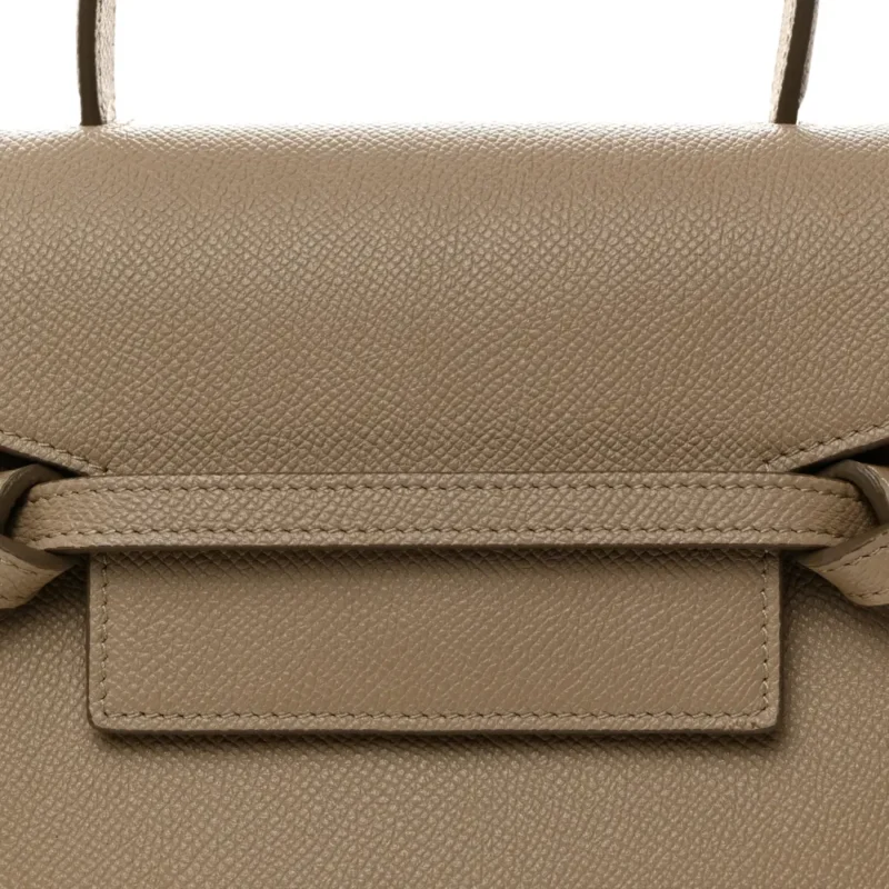 CELINE NANO BELT BAG LIGHT TAUPE GRAINED CALFSKIN LEATHER GOLD HARDWARE - Image 8
