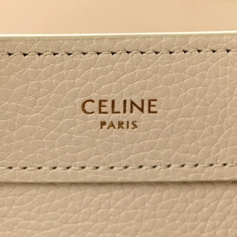 CELINE NANO LUGGAGE BAG IVORY DRUMMED CALFSKIN LEATHER - Image 2