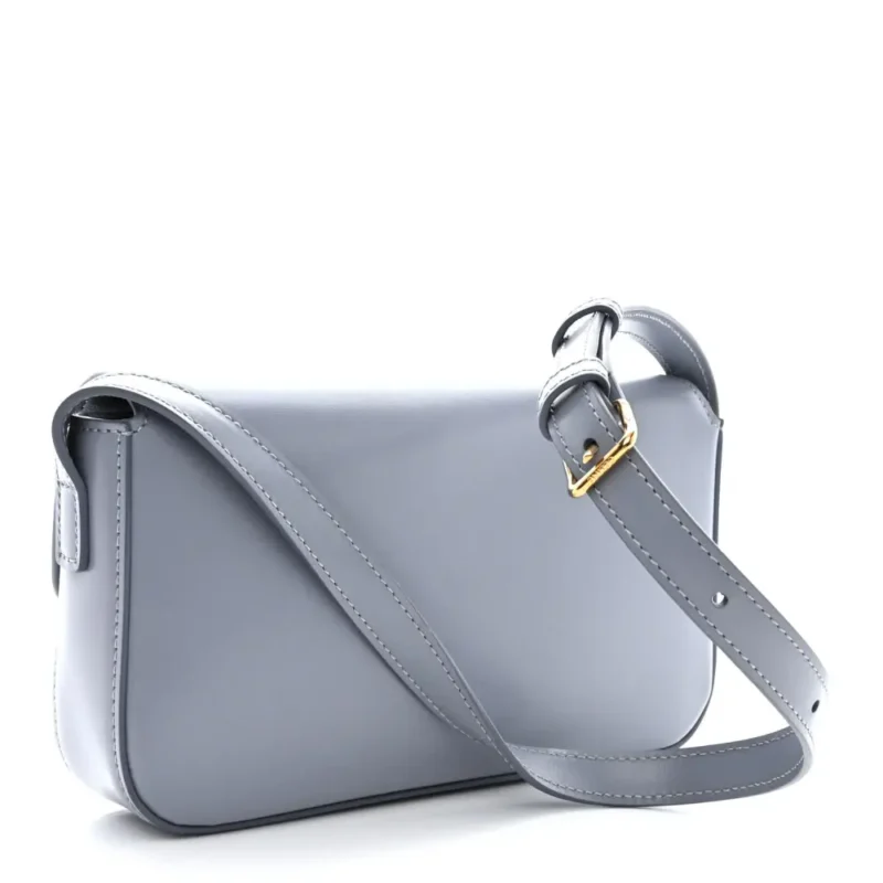 CELINE MEDIUM TRIOMPHE SHOULDER BAG ARCTIC BLUE SHINY CALFSKIN LEATHER - Image 3