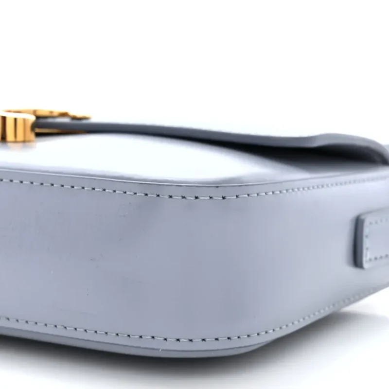 CELINE MEDIUM TRIOMPHE SHOULDER BAG ARCTIC BLUE SHINY CALFSKIN LEATHER - Image 5