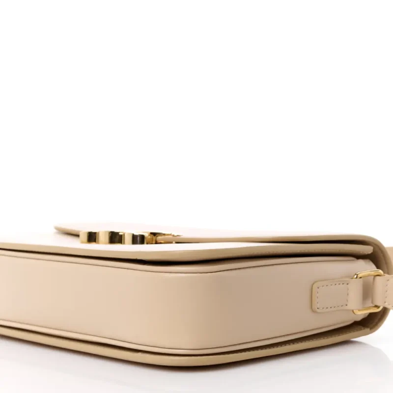 CELINE MEDIUM TRIOMPHE BAG NUDE SHINY CALFSKIN LEATHER GOLD HARDWARE - Image 5