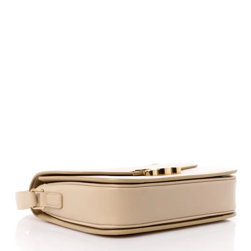 CELINE MEDIUM TRIOMPHE BAG NUDE SHINY CALFSKIN LEATHER GOLD HARDWARE - Image 6