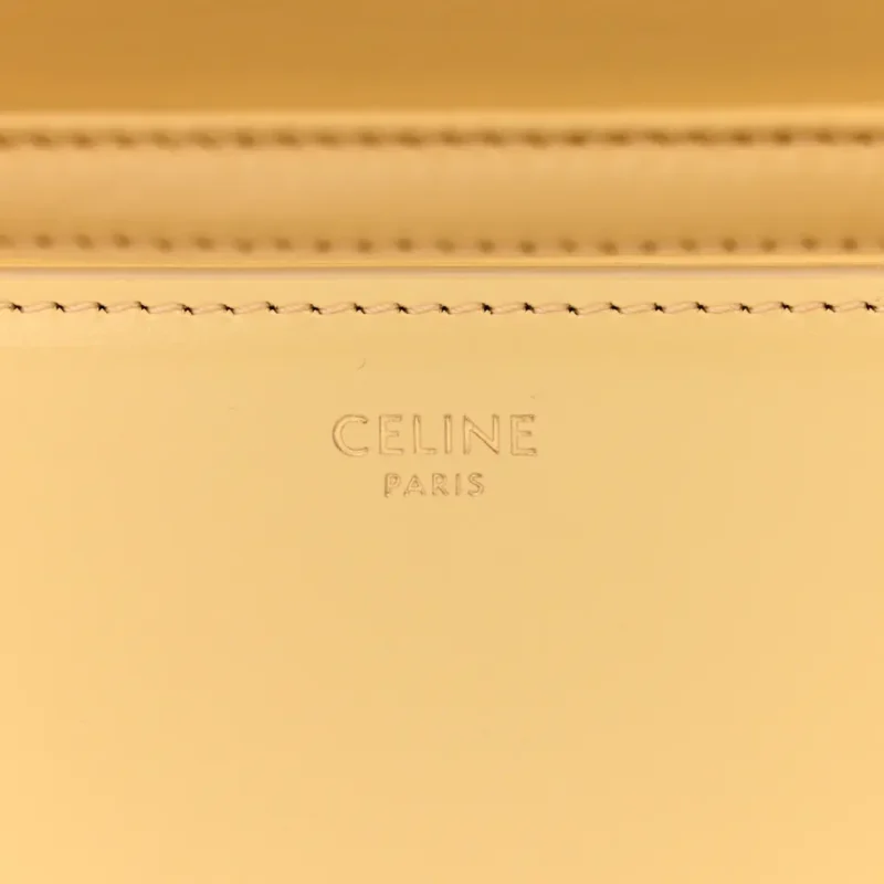 CELINE SMALL TEEN TRIOMPHE BAG POLLEN SHINY CALFSKIN LEATHER GOLD HARDWARE - Image 2