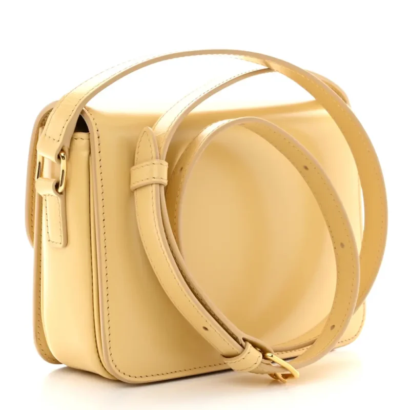 CELINE SMALL TEEN TRIOMPHE BAG POLLEN SHINY CALFSKIN LEATHER GOLD HARDWARE - Image 3