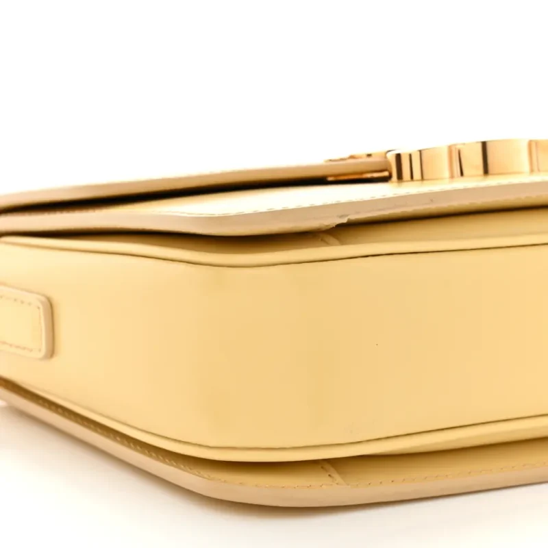 CELINE SMALL TEEN TRIOMPHE BAG POLLEN SHINY CALFSKIN LEATHER GOLD HARDWARE - Image 4