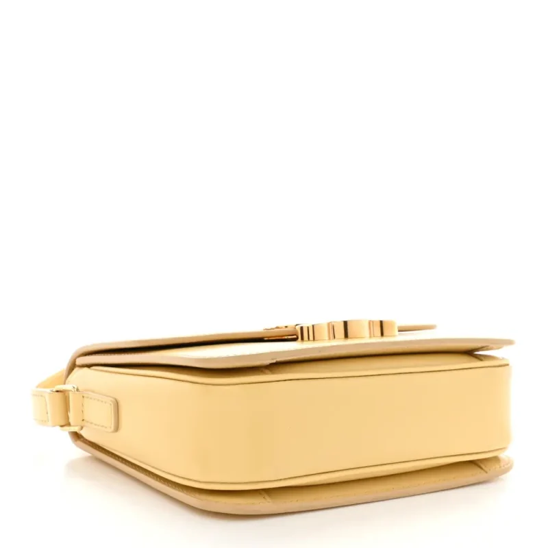 CELINE SMALL TEEN TRIOMPHE BAG POLLEN SHINY CALFSKIN LEATHER GOLD HARDWARE - Image 6