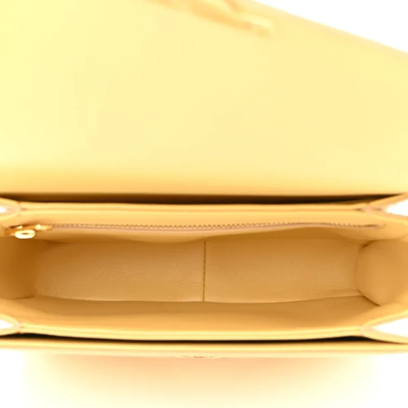 CELINE SMALL TEEN TRIOMPHE BAG POLLEN SHINY CALFSKIN LEATHER GOLD HARDWARE - Image 7