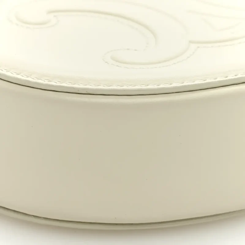 CELINE SMALL TRIOMPHE OVAL CROSSBODY PURSE TAN TRIOMPHE SMOOTH CALFSKIN LEATHER CUIR GOLD HARDWARE - Image 3