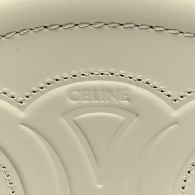 CELINE SMALL TRIOMPHE OVAL CROSSBODY PURSE TAN TRIOMPHE SMOOTH CALFSKIN LEATHER CUIR GOLD HARDWARE - Image 8