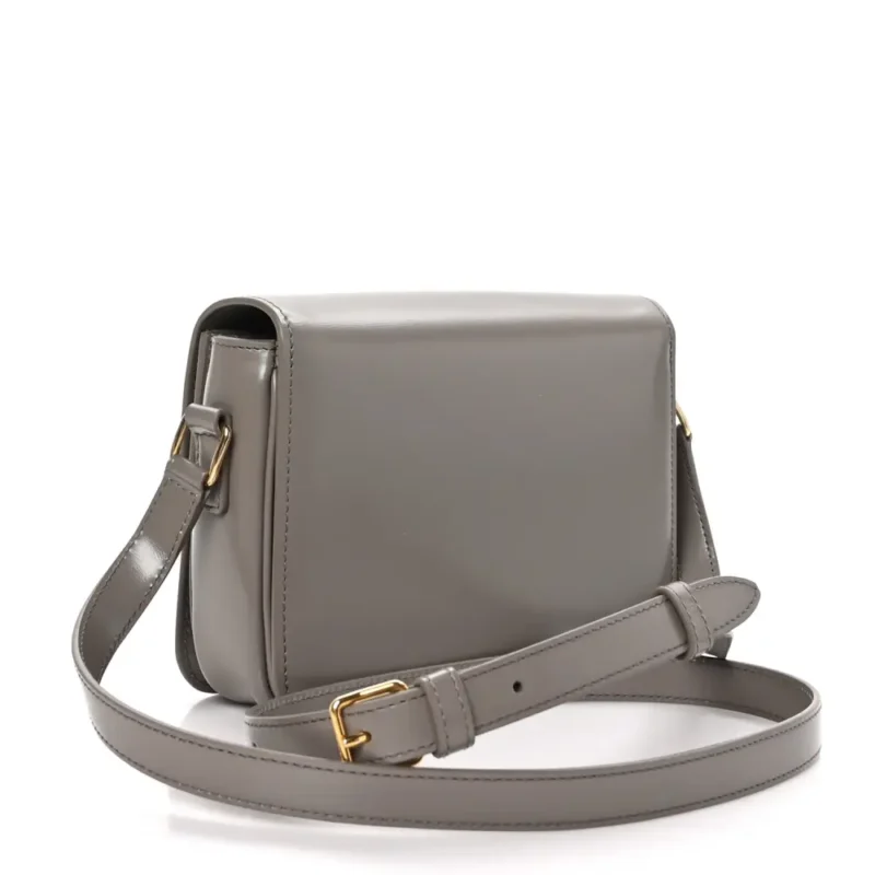 CELINE SMALL TEEN TRIOMPHE BAG PEBBLE SHINY CALFSKIN LEATHER GOLD HARDWARE - Image 3