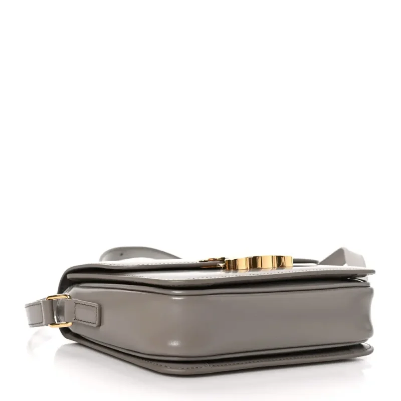 CELINE SMALL TEEN TRIOMPHE BAG PEBBLE SHINY CALFSKIN LEATHER GOLD HARDWARE - Image 6