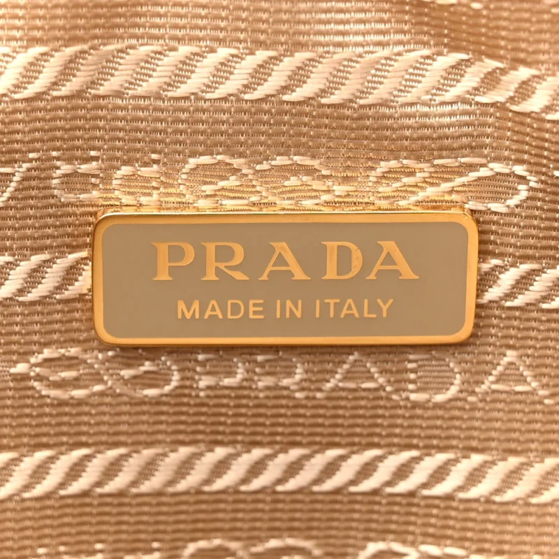 PRADA MINI TRIANGOLO SYMBOLE EMBROIDERED TRIANGLE BAG CORDA TALCO JACQUARD CANVAS GOLD HARDWARE - Image 2