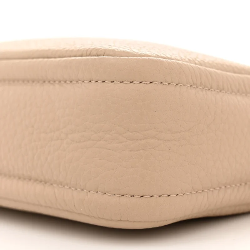 PRADA SMALL CAMERA CROSSBODY BAG SAND VITELLO DAINO LEATHER SILVER HARDWARE - Image 5