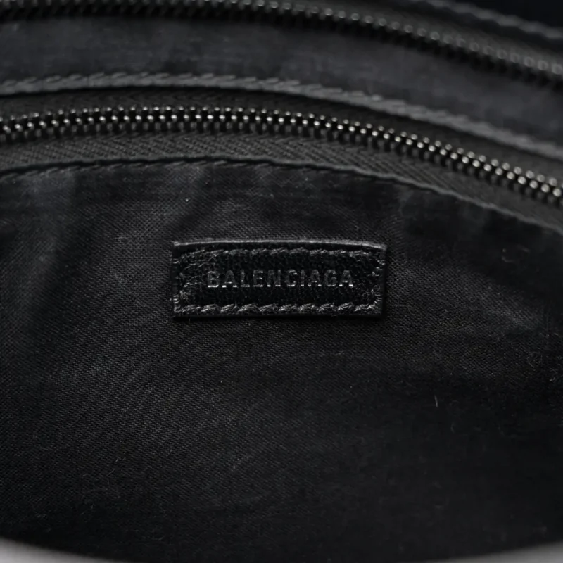 BALENCIAGA S CITY CLASSIC BLACK CROCODILE EMBOSSED MATTE SUPPLE LAMBSKIN LEATHER INCOGNITO HARDWARE - Image 2