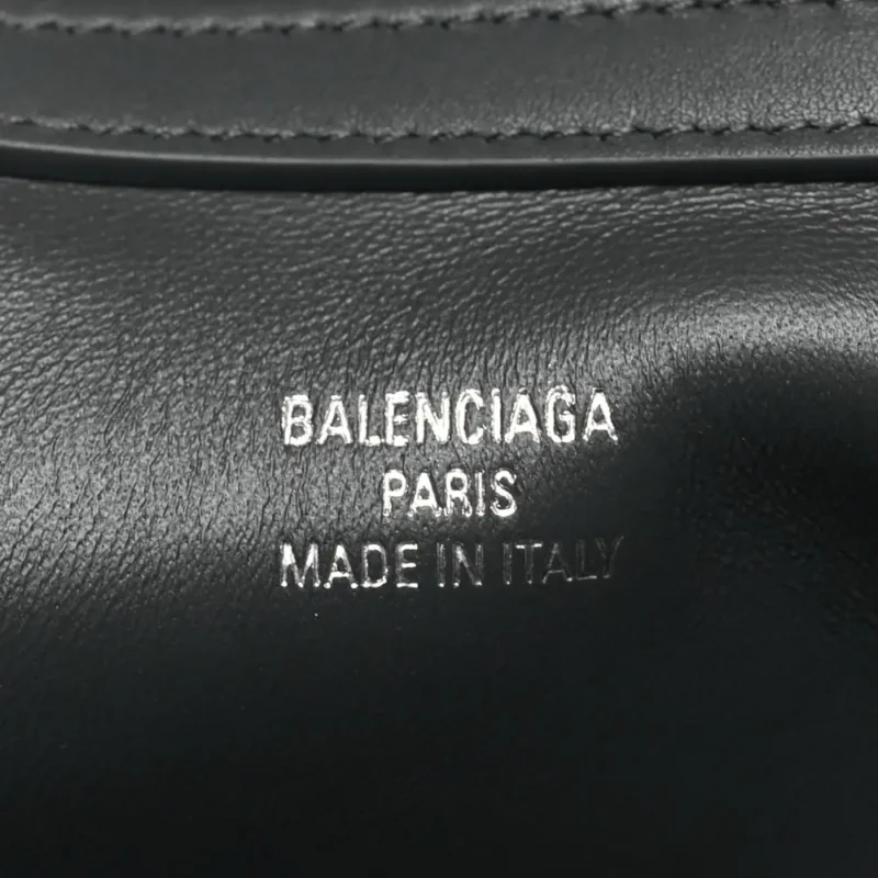 BALENCIAGA MINI RODEO TOP HANDLE HANDBAG GREY NATURAL SMOOTH CALFSKIN LEATHER SILVER HARDWARE - Image 2