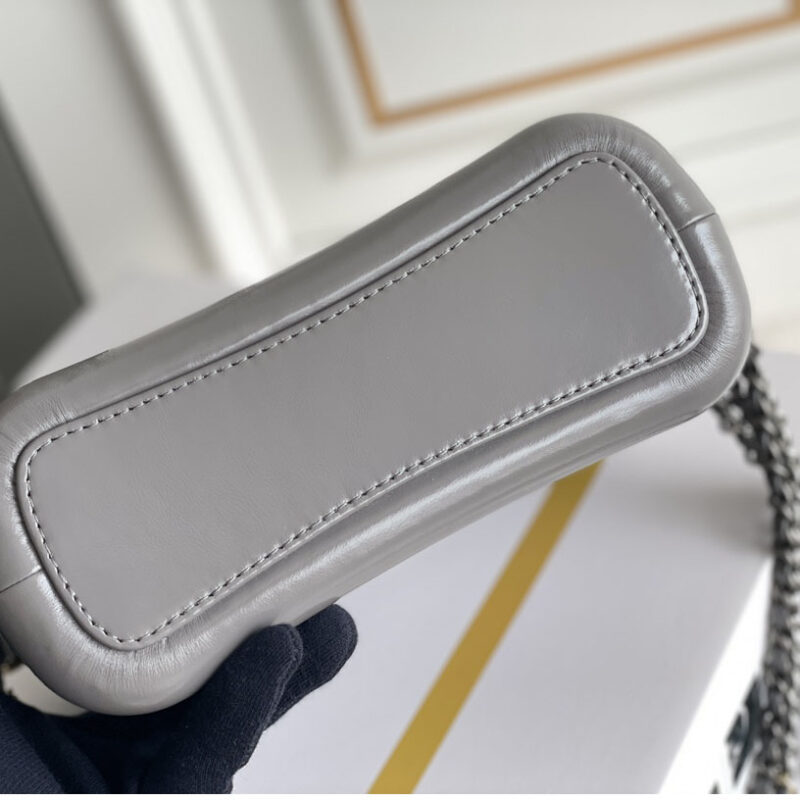 CHANEL GREY BAG QUILTED CALFSKIN LEATHER SHOULDER BAGS CROSSBODY BAGS - Image 5