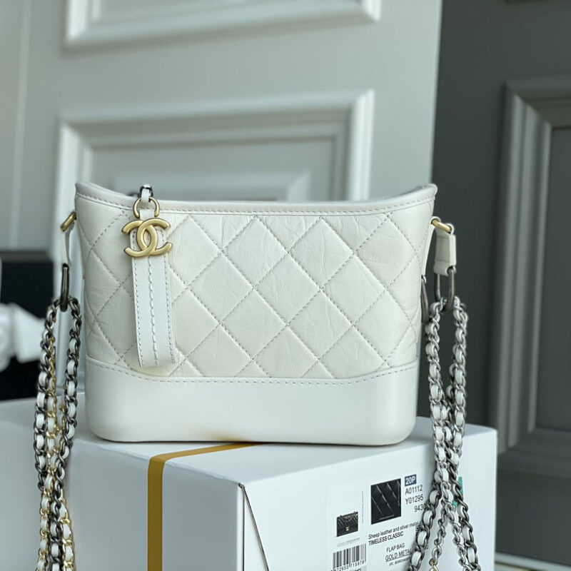 CHANEL BAG WHITE QUILTED CALFSKIN LEATHER SHOULDER BAGS CROSSBODY BAGS - Image 2