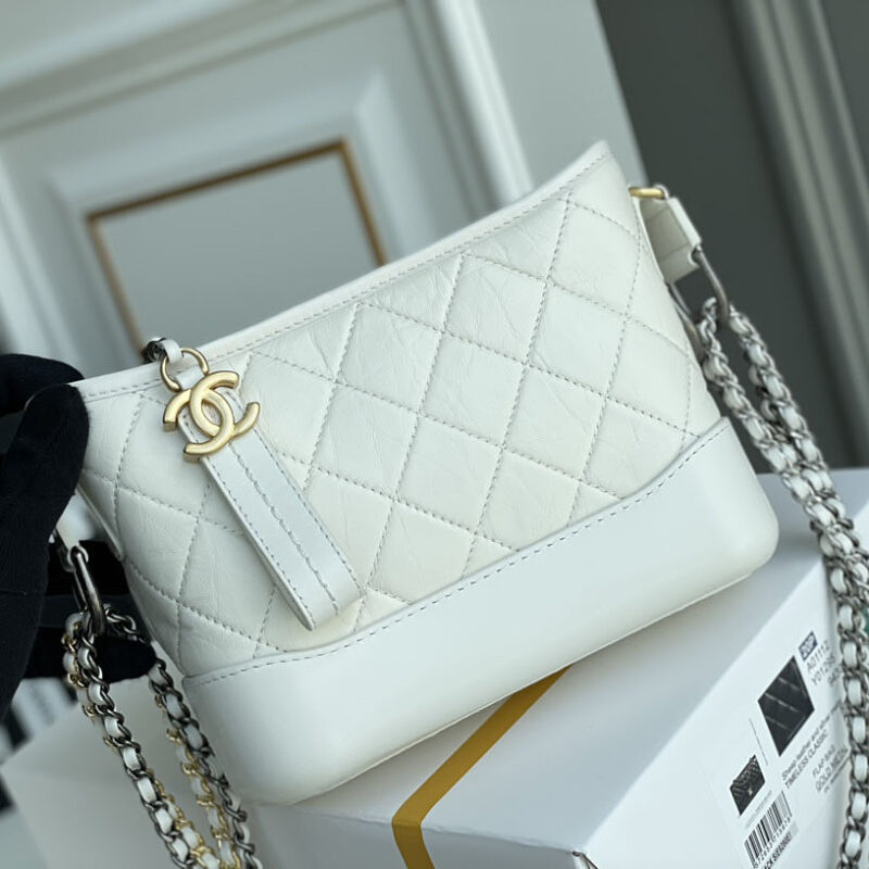CHANEL BAG WHITE QUILTED CALFSKIN LEATHER SHOULDER BAGS CROSSBODY BAGS - Image 3