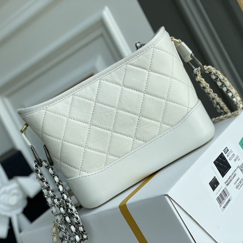 CHANEL BAG WHITE QUILTED CALFSKIN LEATHER SHOULDER BAGS CROSSBODY BAGS - Image 4