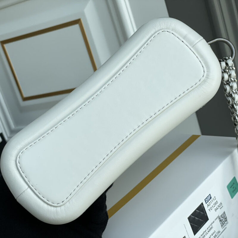 CHANEL BAG WHITE QUILTED CALFSKIN LEATHER SHOULDER BAGS CROSSBODY BAGS - Image 5