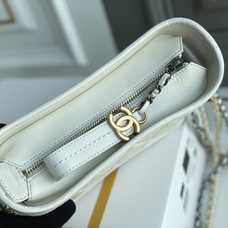 CHANEL BAG WHITE QUILTED CALFSKIN LEATHER SHOULDER BAGS CROSSBODY BAGS - Image 8