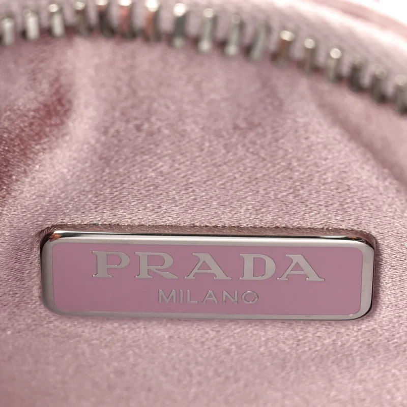 PRADA RE-EDITION 2005 SHOULDER BAG ALABASTRO SATIN & CRYSTAL SILVER HARDWARE - Image 2