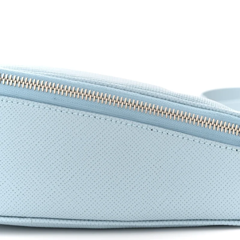 PRADA MEDIUM TRIANGLE SHOULDER BELT BAG ASTRALE SAFFIANO LEATHER SILVER HARDWARE - Image 5