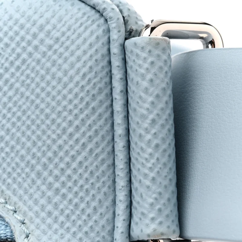 PRADA MEDIUM TRIANGLE SHOULDER BELT BAG ASTRALE SAFFIANO LEATHER SILVER HARDWARE - Image 9