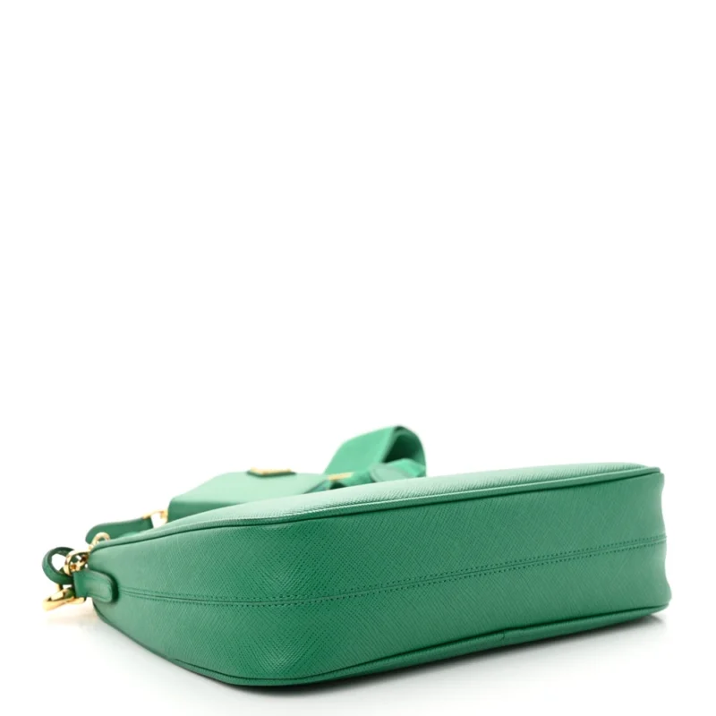 PRADA MEDIUM RE-EDITION 2005 SHOULDER BAG MINT SAFFIANO LUX LEATHER GOLD HARDWARE - Image 6