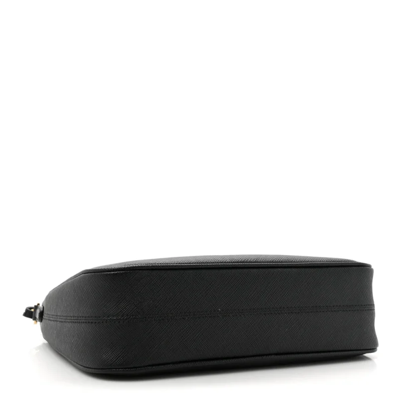 PRADA MEDIUM RE-EDITION 2005 SHOULDER BAG BLACK SAFFIANO LUX LEATHER SILVER HARDWARE - Image 6