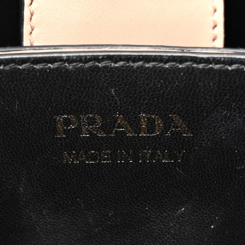 PRADA MEDIUM PANIER BUCKET BAG CIPRIA/BLACK SAFFIANO CUIR LEATHER - Image 2