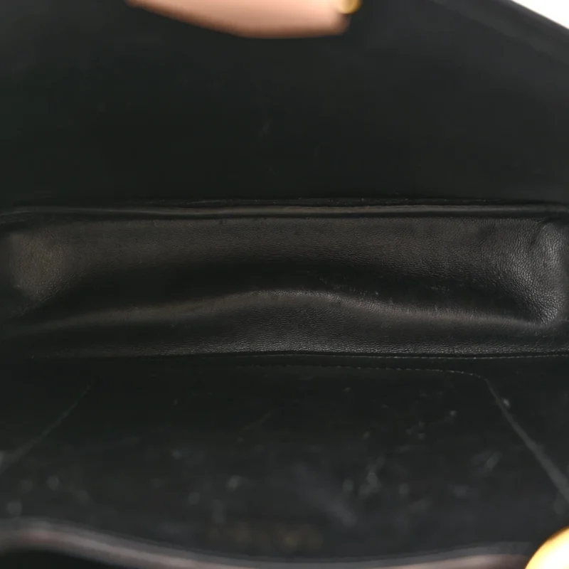 PRADA MEDIUM PANIER BUCKET BAG CIPRIA/BLACK SAFFIANO CUIR LEATHER - Image 7